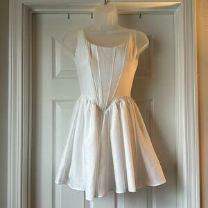 Adeirlina White Dahlia Mini Dress